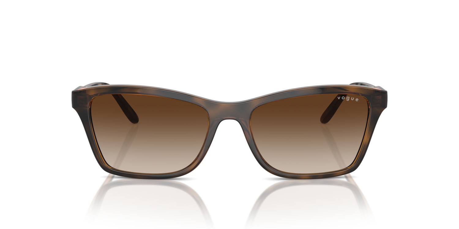 Occhiali da sole Vogue VO 5551S (238613) colore top havana/marrone chiaro forma quadrato lenti marrone sfumato