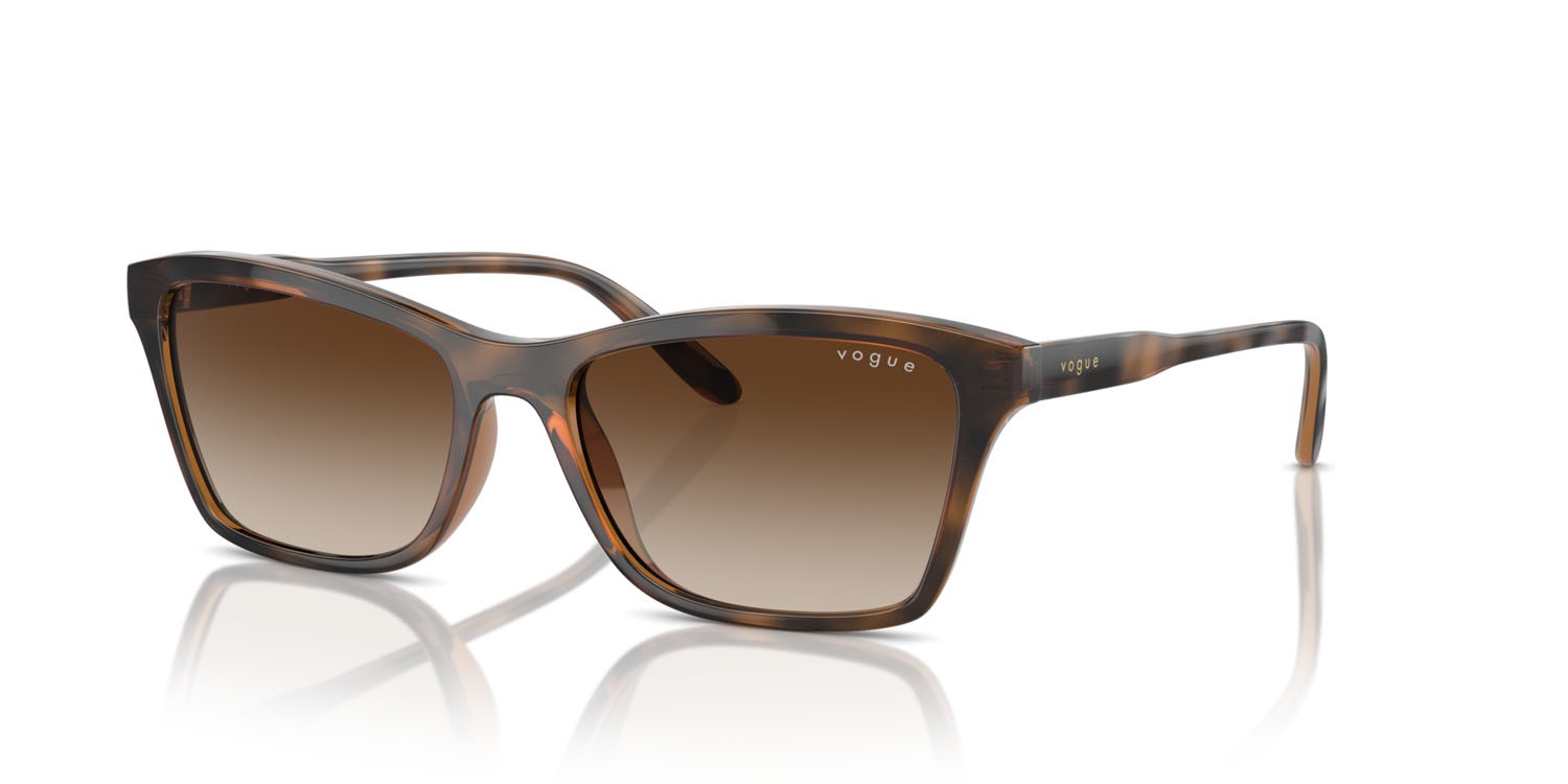 Occhiali da sole Vogue VO 5551S (238613) colore top havana/marrone chiaro forma quadrato lenti marrone sfumato