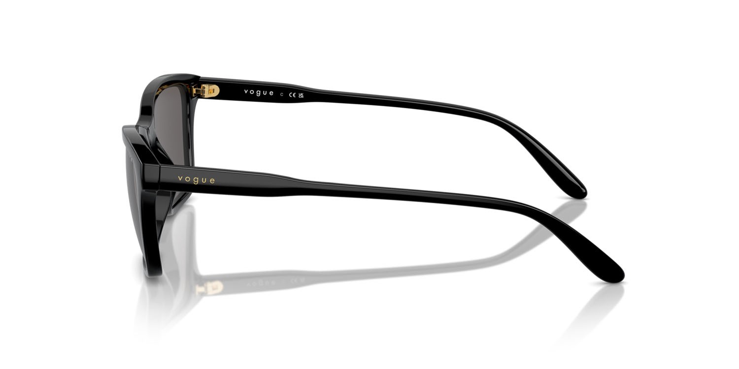 Occhiali da sole Vogue VO 5551S (W44/87) colore nero forma quadrato lenti nero/grigio fumo