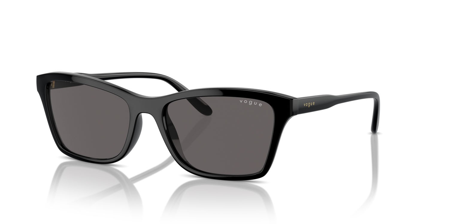 Occhiali da sole Vogue VO 5551S (W44/87) colore nero forma quadrato lenti nero/grigio fumo