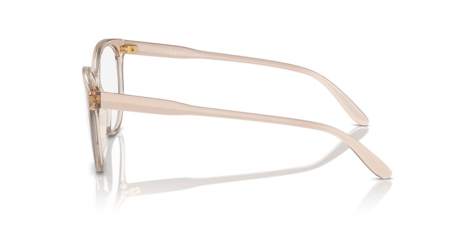 Eyeglasses Vogue VO 5552 (2884) color beige trasparente shape pantos lenses lente demo