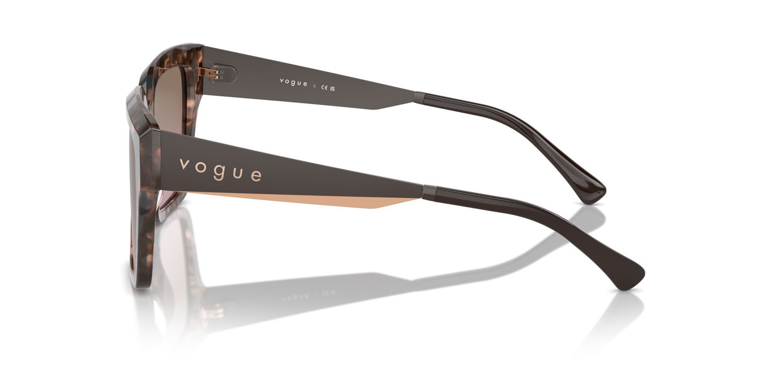Sunglasses Vogue VO 5553S (314514) color rosa tartarugato shape square lenses rosa sfumato marrone