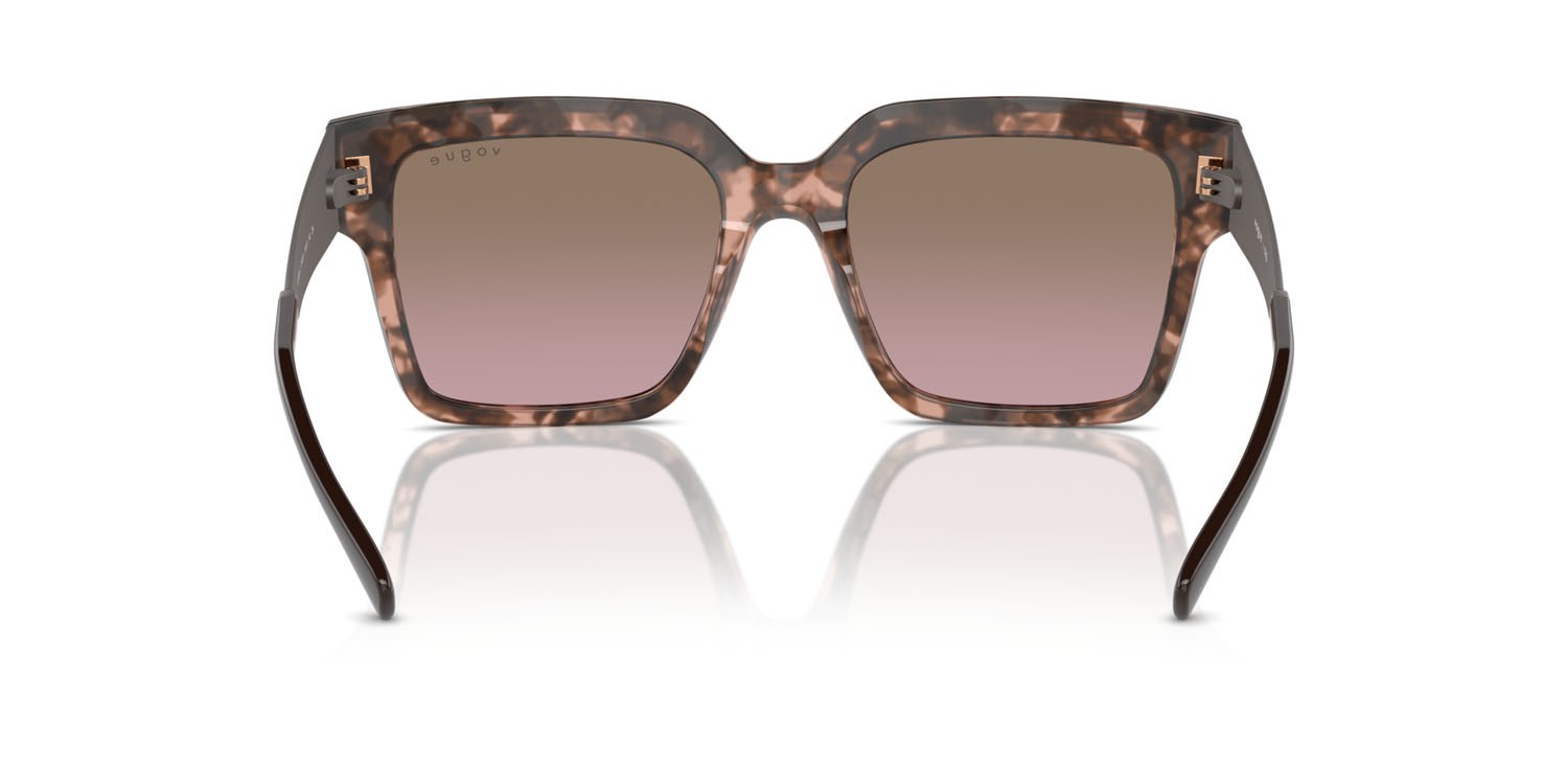 Sunglasses Vogue VO 5553S (314514) color rosa tartarugato shape square lenses rosa sfumato marrone