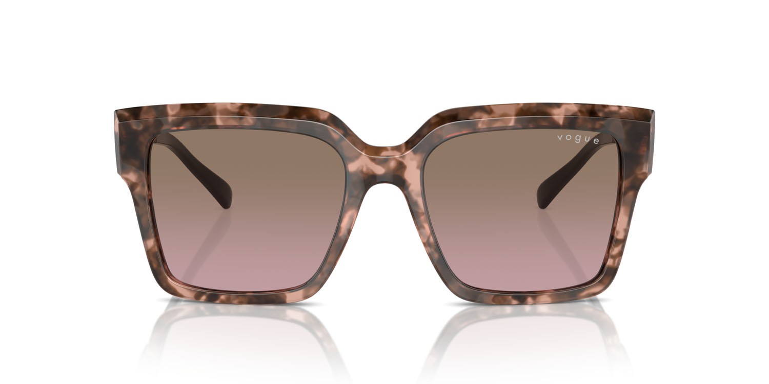 Sunglasses Vogue VO 5553S (314514) color rosa tartarugato shape square lenses rosa sfumato marrone