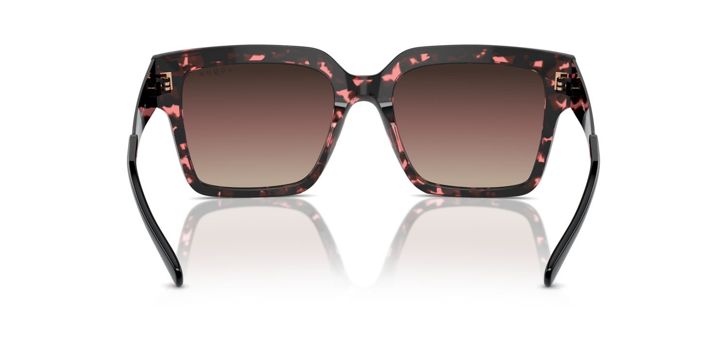Sunglasses Vogue VO 5553S (3148E2) color tartarugato rosso shape square lenses marrone sfumato viola sfumato nero