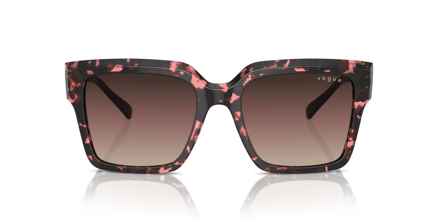 Sunglasses Vogue VO 5553S (3148E2) color tartarugato rosso shape square lenses marrone sfumato viola sfumato nero