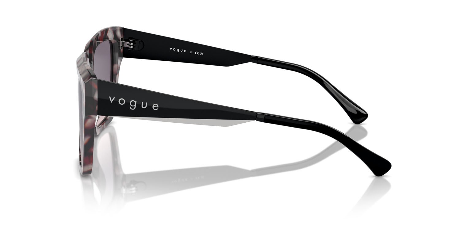Sunglasses Vogue VO 5553S (314936) color grigio tartarugato shape square lenses rosa sfumato grigio