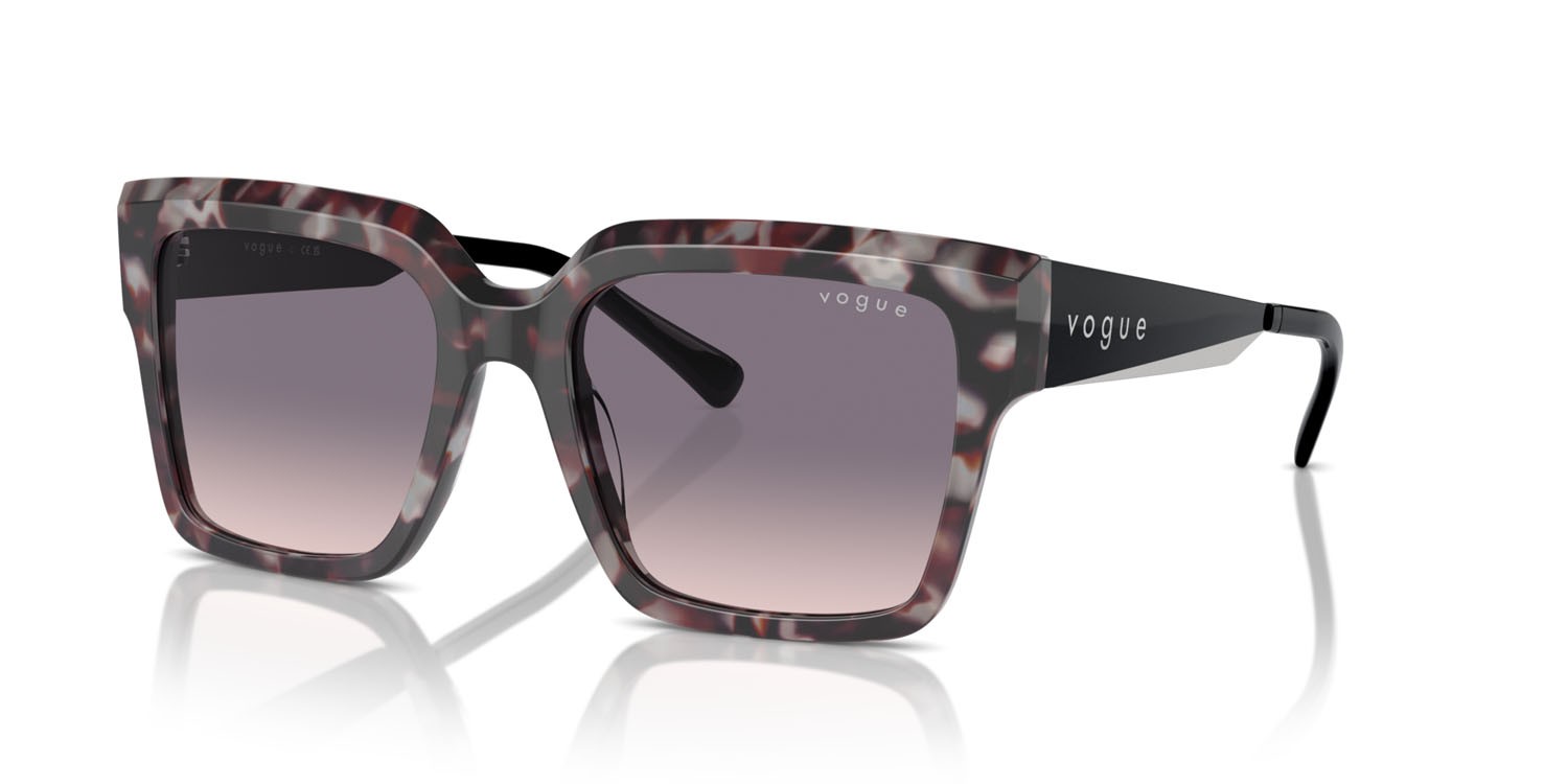 Sunglasses Vogue VO 5553S (314936) color grigio tartarugato shape square lenses rosa sfumato grigio