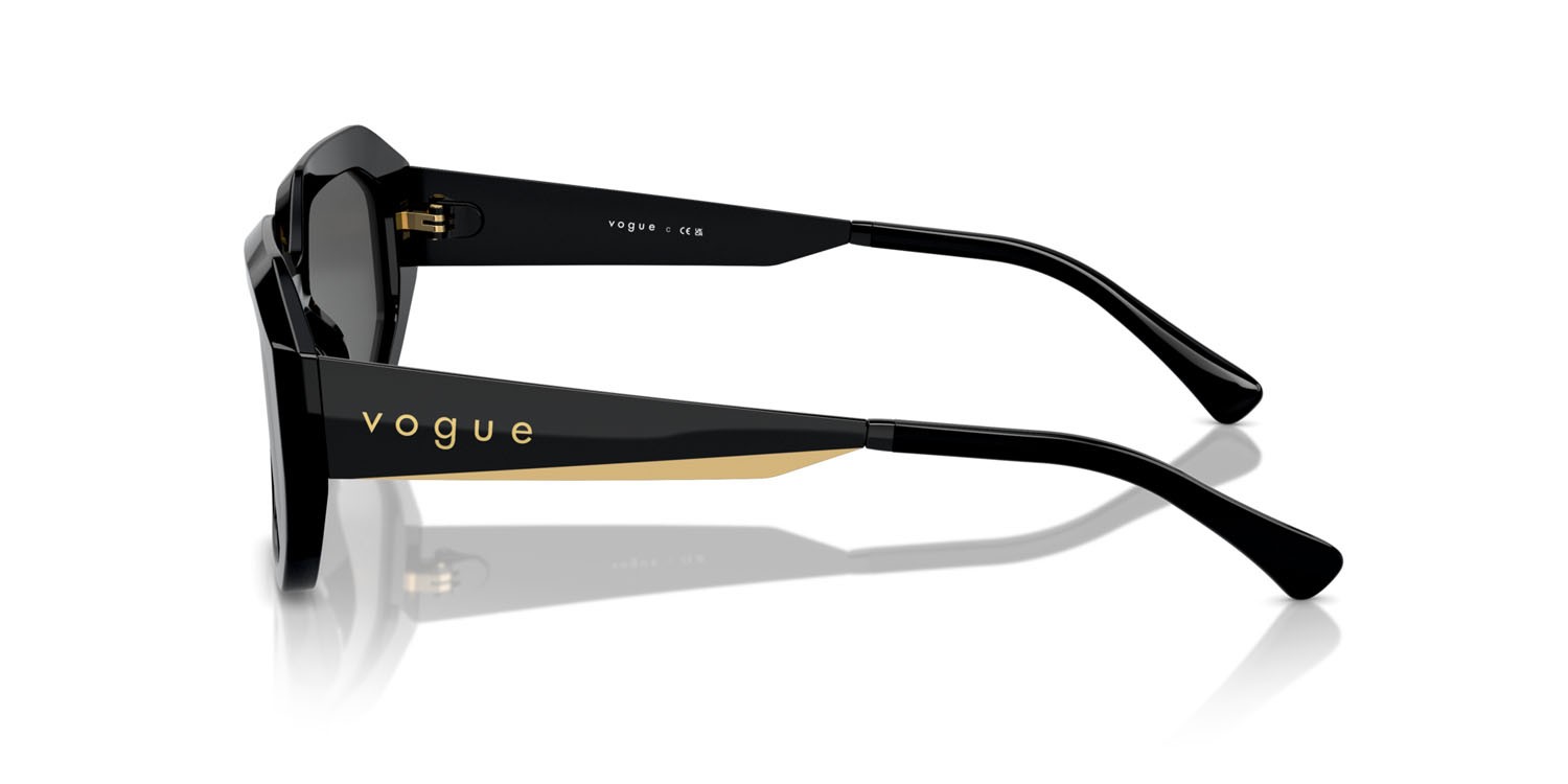 Sonnenbrillen Vogue VO 5554S (W44/87) farbe nero form unregelmäßig gläser grigio scuro