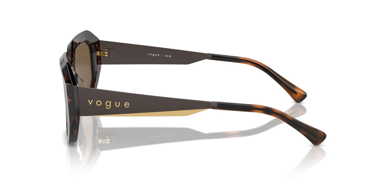 Sunglasses Vogue VO 5554S (W65673) color havana scuro shape irregular lenses marrone scuro