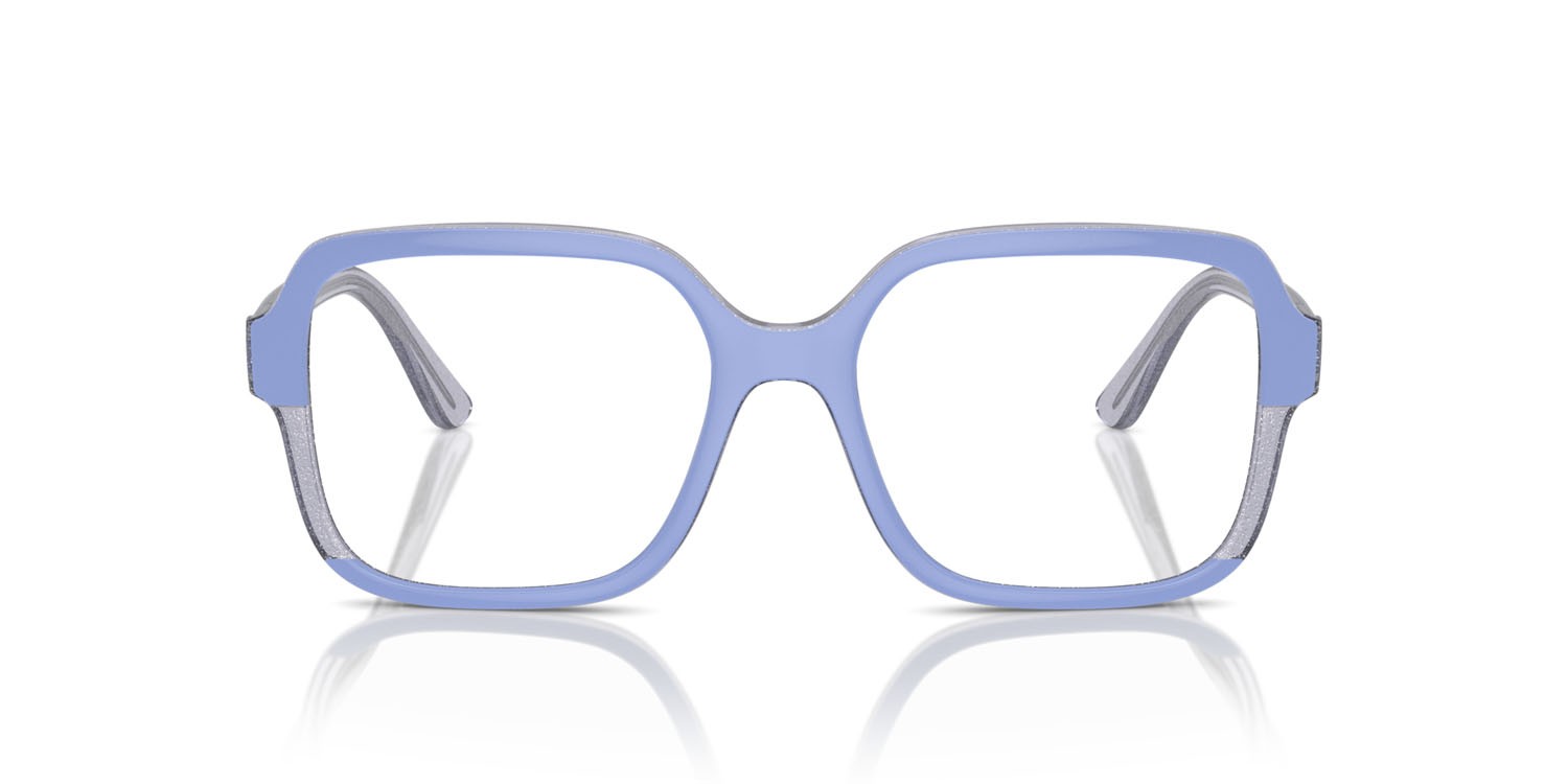 Eyeglasses Vogue VO 5555 (3139) color wisteria/transparent violet glitter shape square lenses lente demo