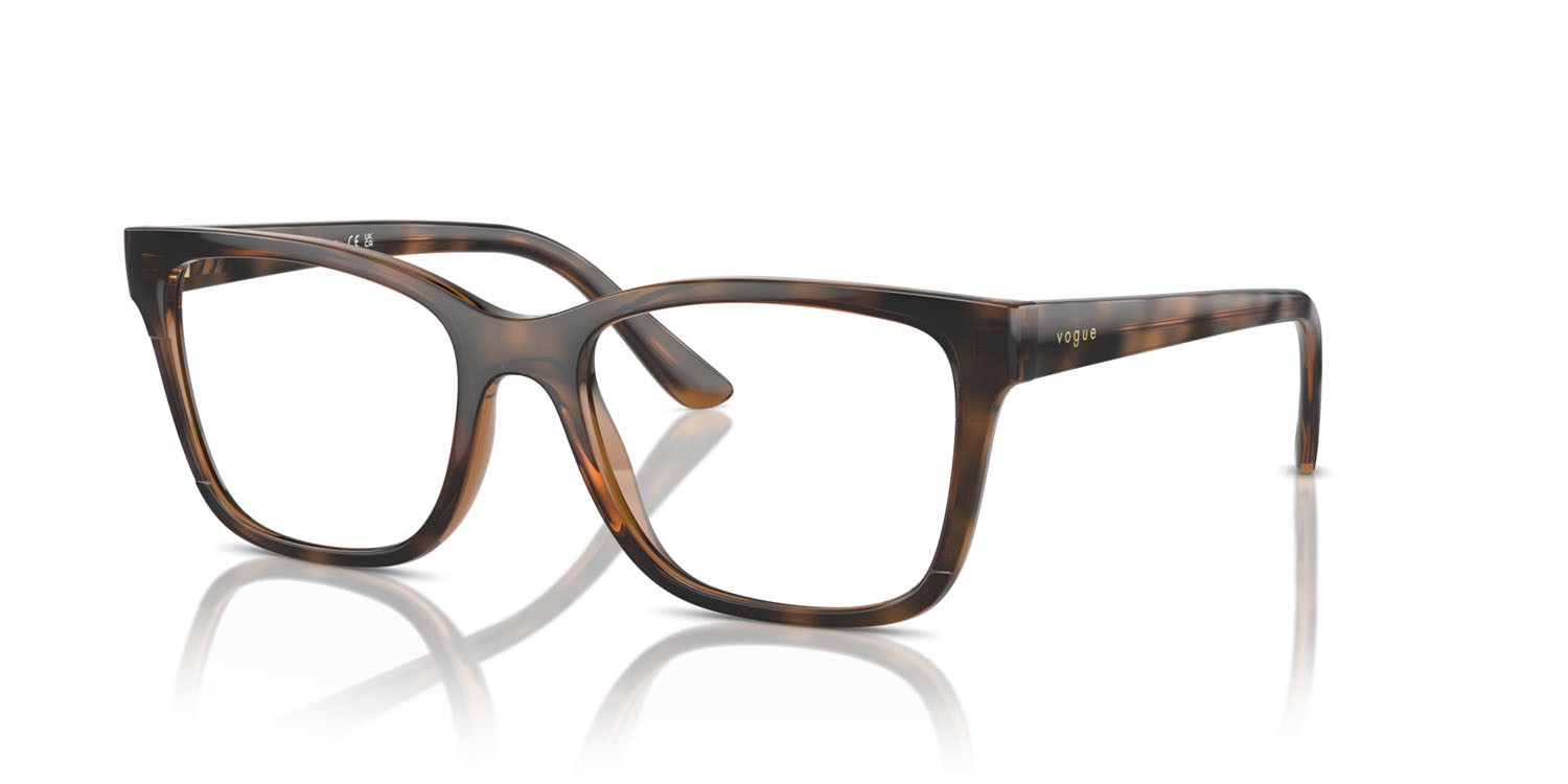 Brillen Vogue VO 5556 (2386) farbe top havana scuro/marrone chiaro form rechteckig gläser lente demo