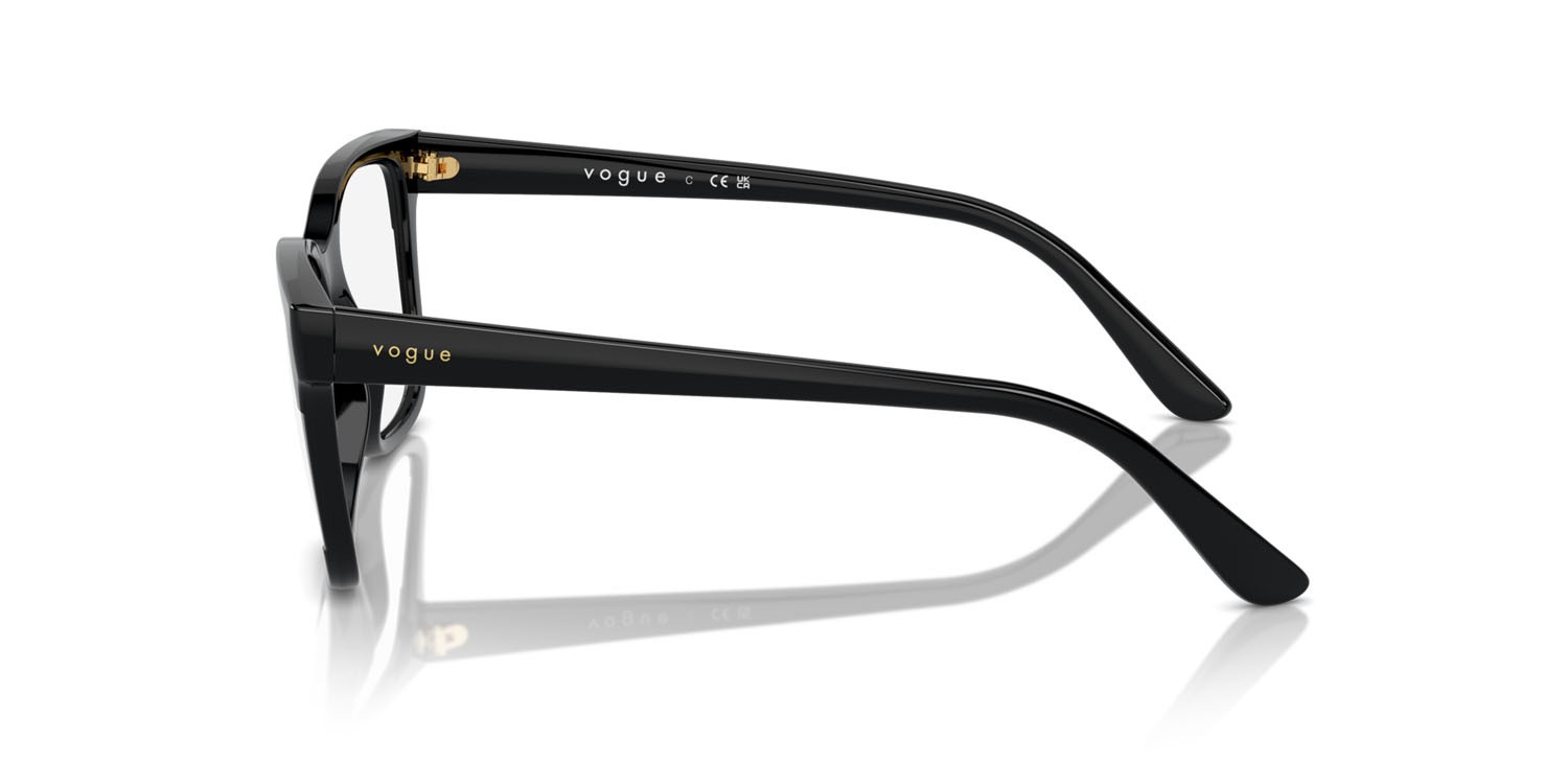 Eyeglasses Vogue VO 5556 (W44) color nero shape rectangle lenses lente demo