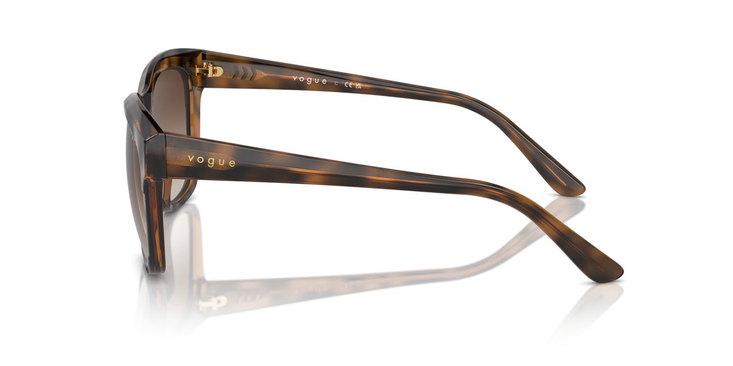 Sunglasses Vogue VO 5557S (238613) color top havana scuro/marrone chiaro shape square lenses marrone sfumato