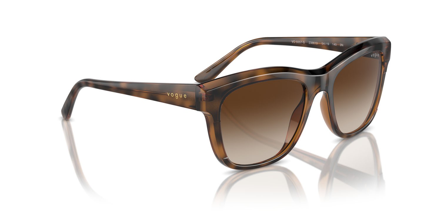 Sunglasses Vogue VO 5557S (238613) color top havana scuro/marrone chiaro shape square lenses marrone sfumato
