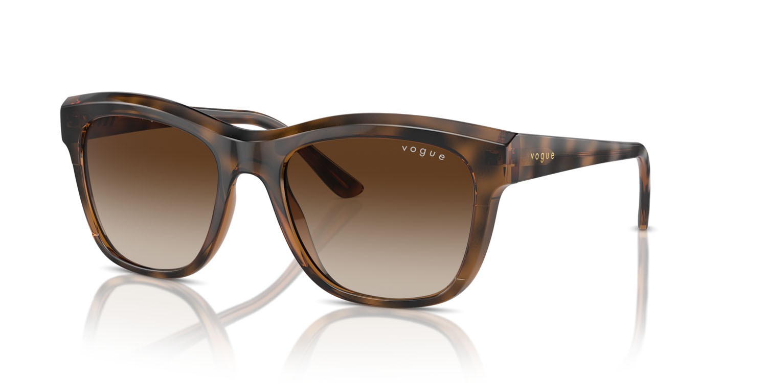 Sunglasses Vogue VO 5557S (238613) color top havana scuro/marrone chiaro shape square lenses marrone sfumato