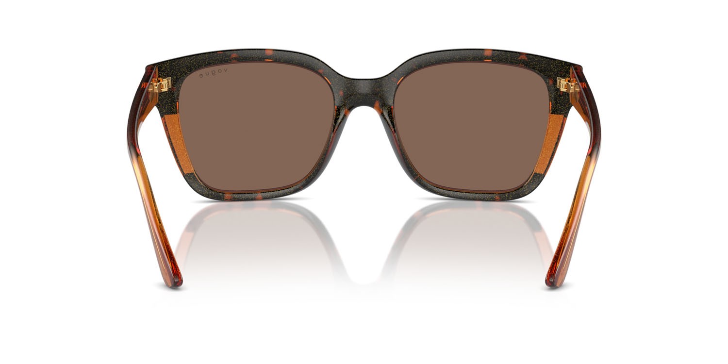 Sunglasses Vogue VO 5558S (313473) color havana/transparent brown glitter shape square lenses marrone scuro