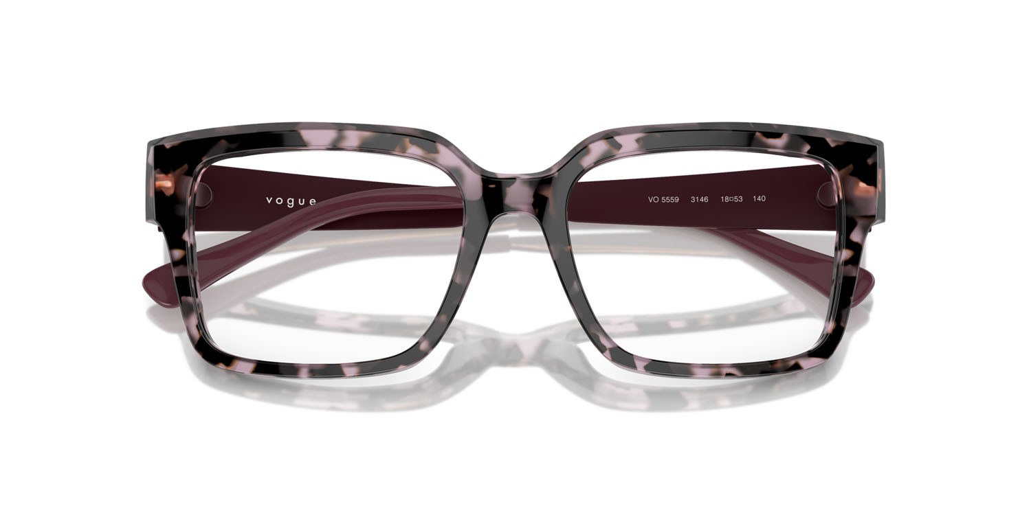 Eyeglasses Vogue VO 5559 (3146) color violetto tartarugato shape square lenses lente demo