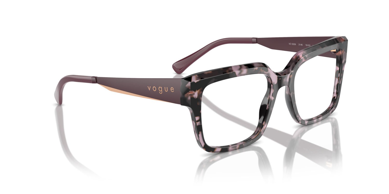 Eyeglasses Vogue VO 5559 (3146) color violetto tartarugato shape square lenses lente demo