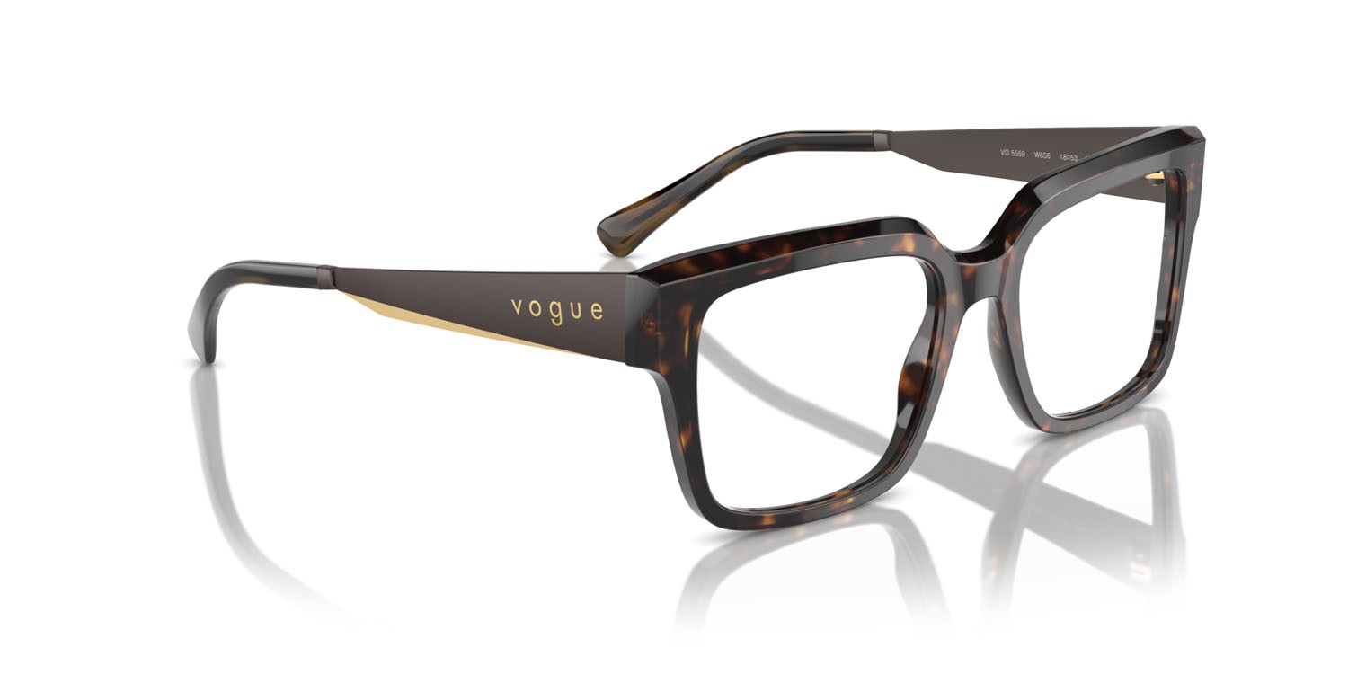 Eyeglasses Vogue VO 5559 (W656) color havana scuro shape square lenses lente demo