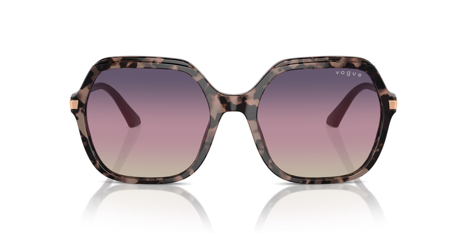 Occhiali da sole Vogue VO 5561S (3150U6) colore rosa tartarugato forma quadrato lenti marrone sfumato violetto sfumato blu