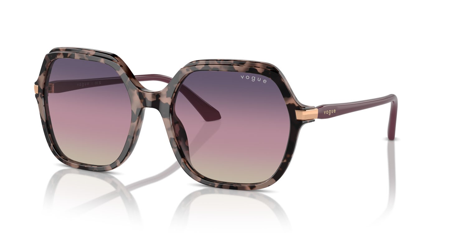 Occhiali da sole Vogue VO 5561S (3150U6) colore rosa tartarugato forma quadrato lenti marrone sfumato violetto sfumato blu
