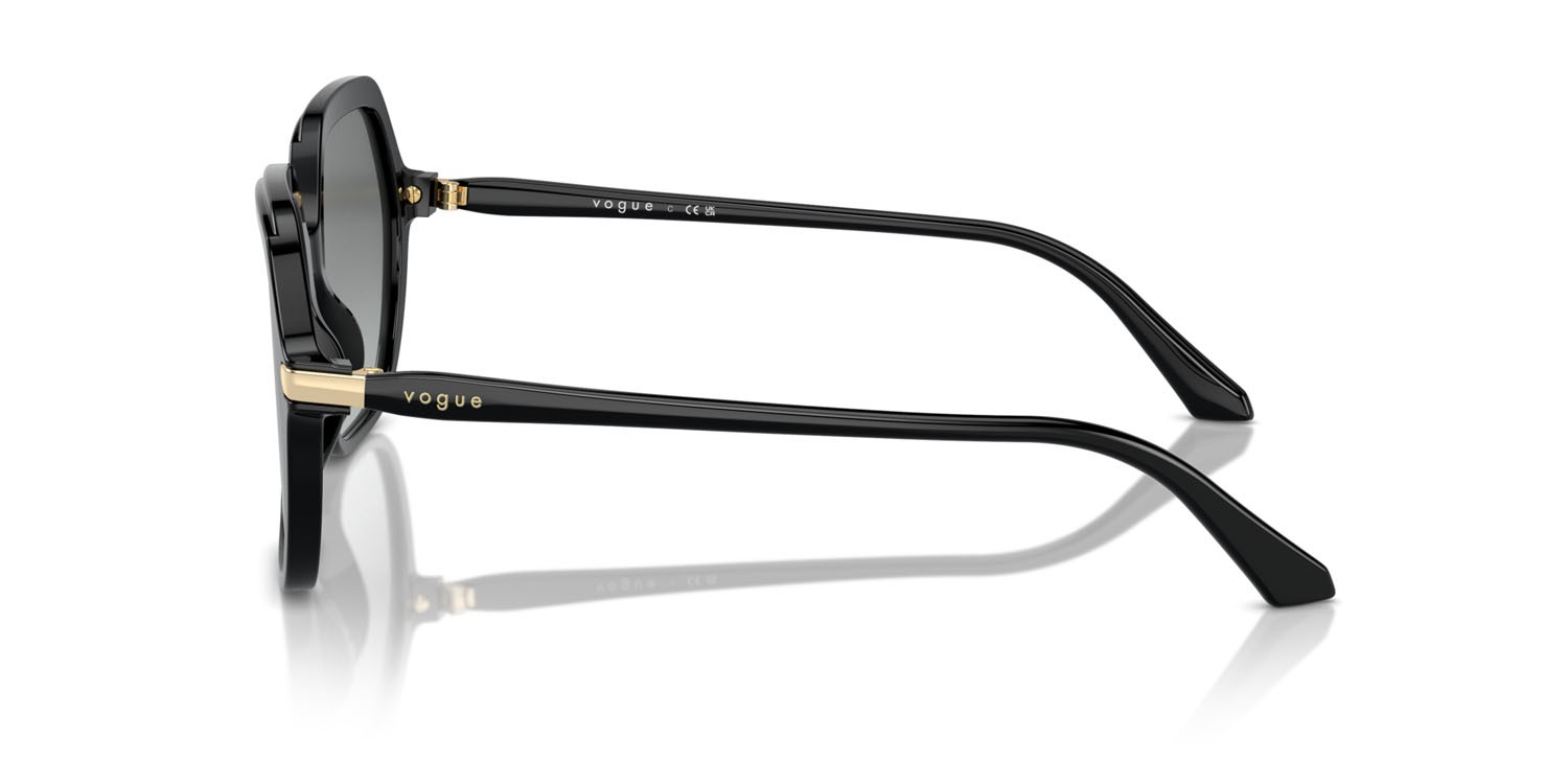Sunglasses Vogue VO 5561S (W44/11) color nero shape square lenses grigio sfumato