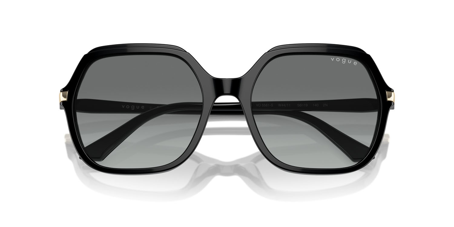 Sunglasses Vogue VO 5561S (W44/11) color nero shape square lenses grigio sfumato