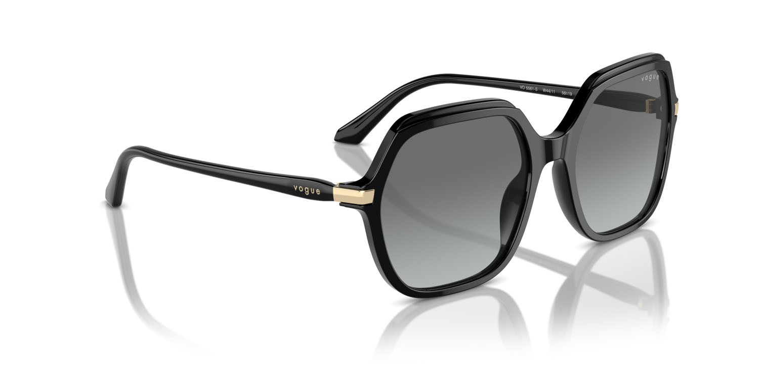 Sunglasses Vogue VO 5561S (W44/11) color nero shape square lenses grigio sfumato