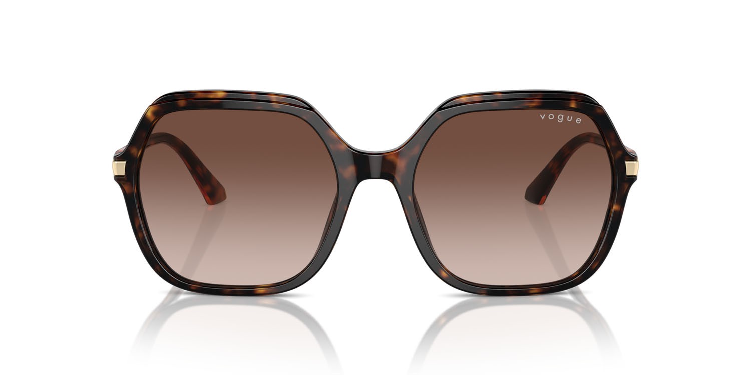 Sunglasses Vogue VO 5561S (W65613) color havana scuro shape square lenses marrone sfumato