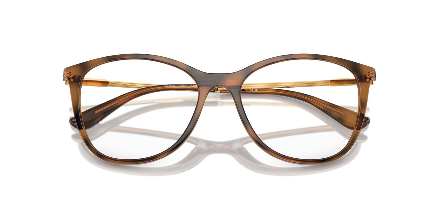 Eyeglasses Vogue VO 5562 (2386) color top havana scuro/marrone chiaro shape pantos lenses lente demo