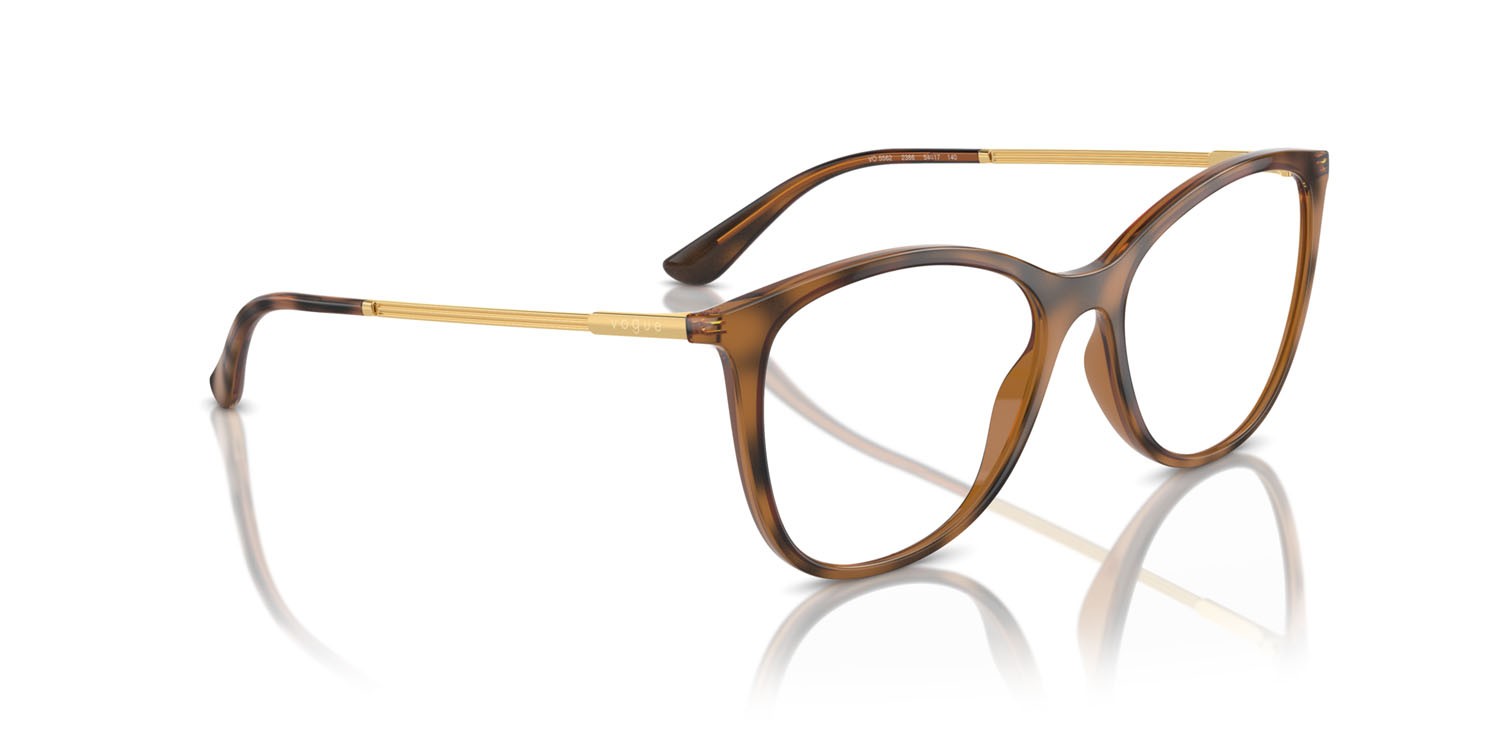 Eyeglasses Vogue VO 5562 (2386) color top havana scuro/marrone chiaro shape pantos lenses lente demo