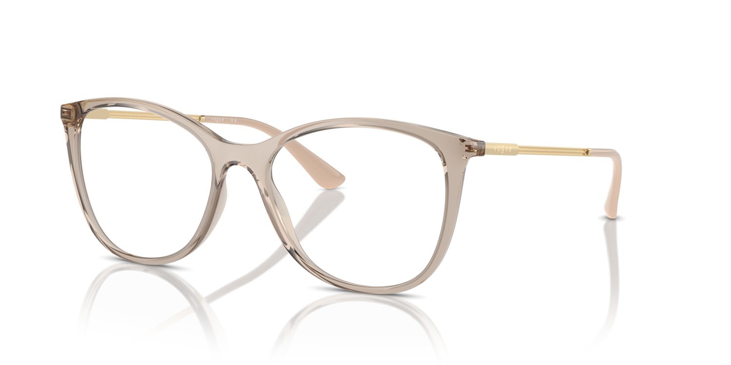 Eyeglasses Vogue VO 5562 (2990) color caramello trasparente shape pantos lenses lente demo