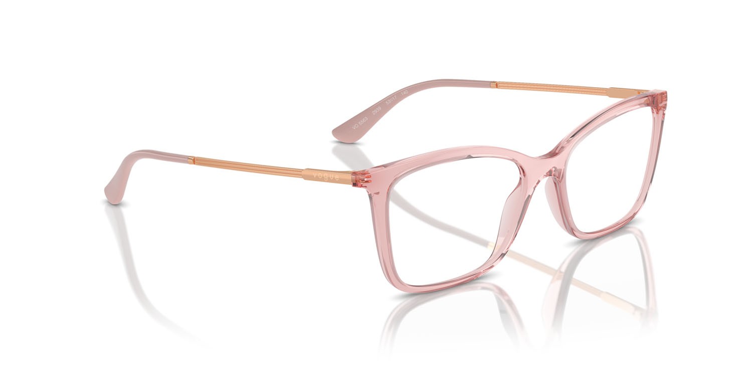 Eyeglasses Vogue VO 5563 (2939) color rosa trasparente shape butterfly lenses lente demo