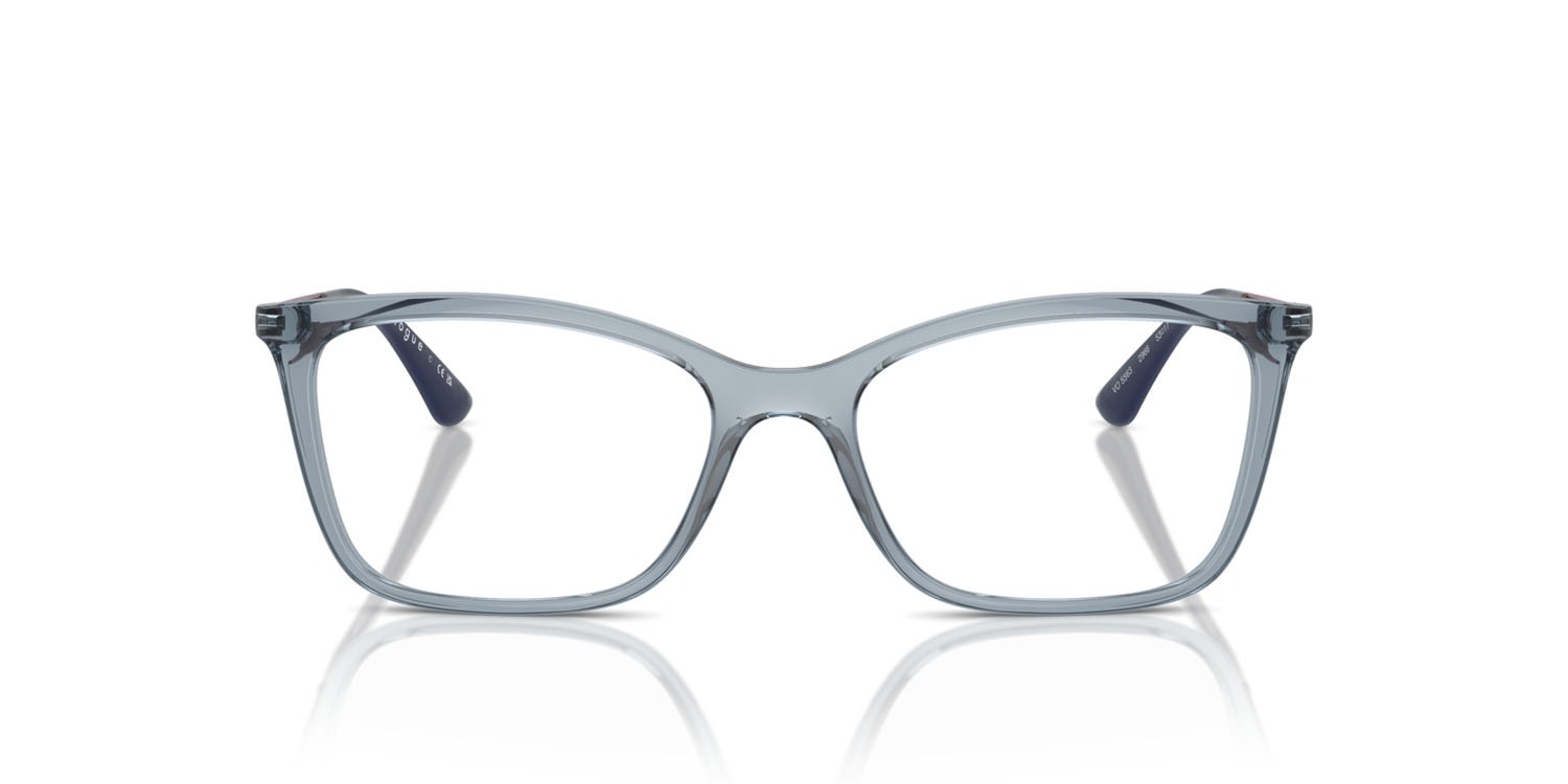 Eyeglasses Vogue VO 5563 (2966) color azzurro trasparente shape butterfly lenses lente demo