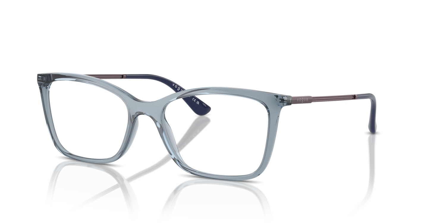 Eyeglasses Vogue VO 5563 (2966) color azzurro trasparente shape butterfly lenses lente demo