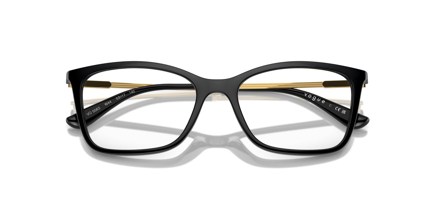 Eyeglasses Vogue VO 5563 (W44) color nero shape butterfly lenses lente demo