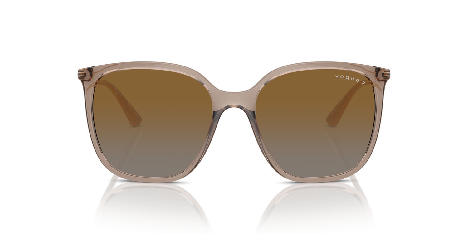 Occhiali da sole Vogue VO 5564S (2940T5) colore marrone trasparente forma quadrato lenti grigio sfumato marrone polarizzata