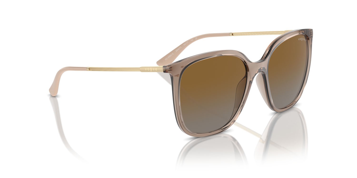 Occhiali da sole Vogue VO 5564S (2940T5) colore marrone trasparente forma quadrato lenti grigio sfumato marrone polarizzata