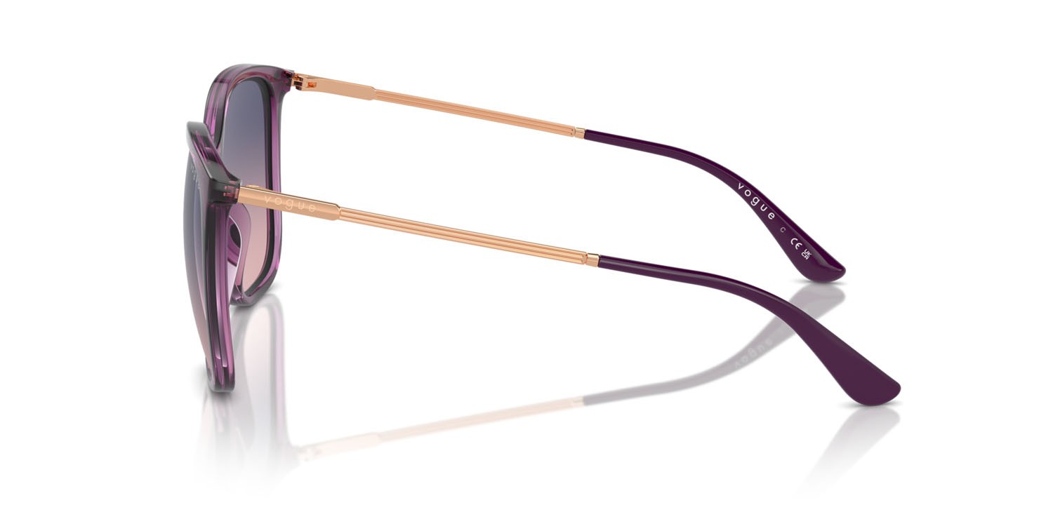 Sunglasses Vogue VO 5564S (3119I6) color viola trasparente shape square lenses rosa sfumato blu