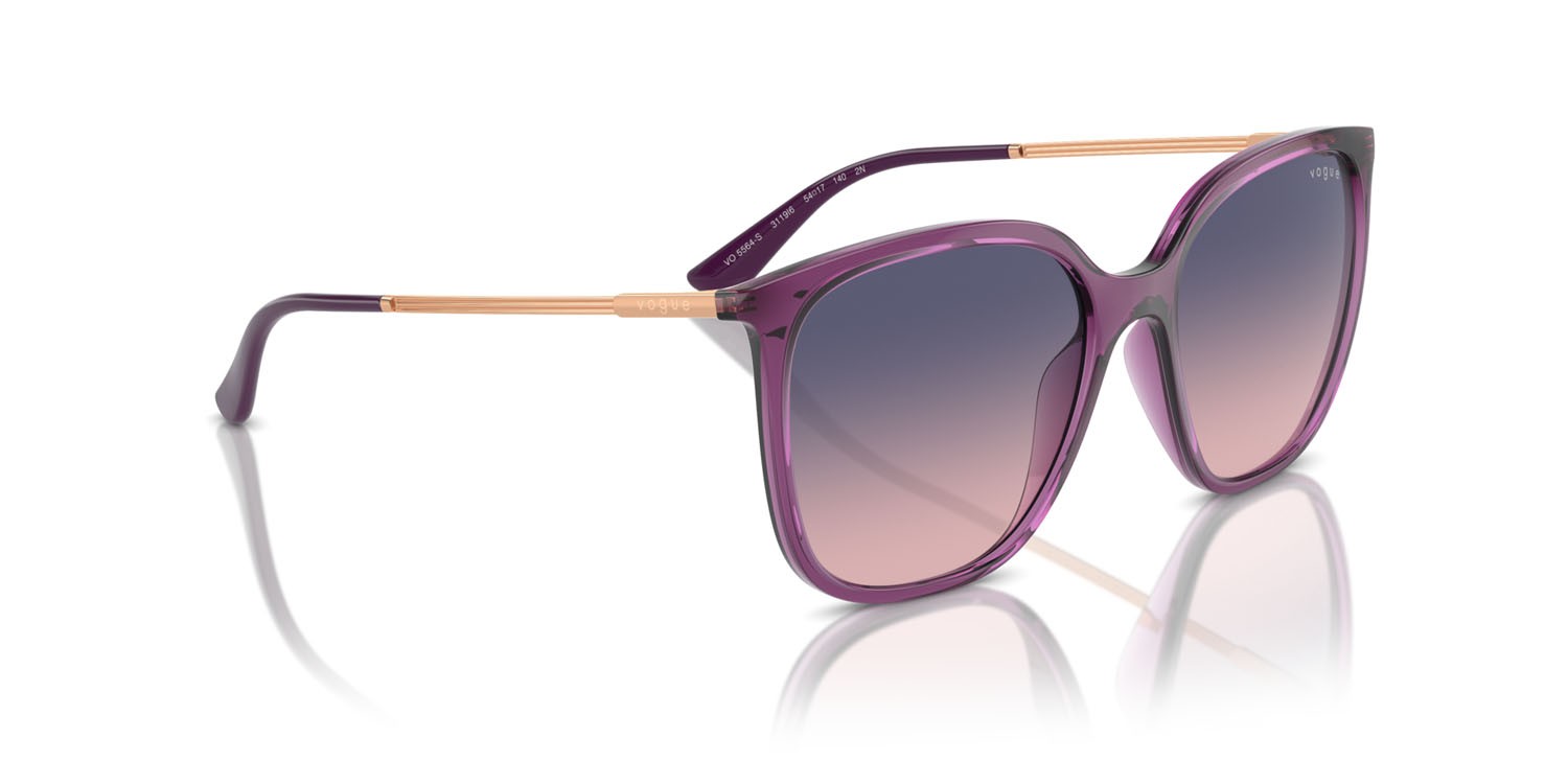 Sunglasses Vogue VO 5564S (3119I6) color viola trasparente shape square lenses rosa sfumato blu