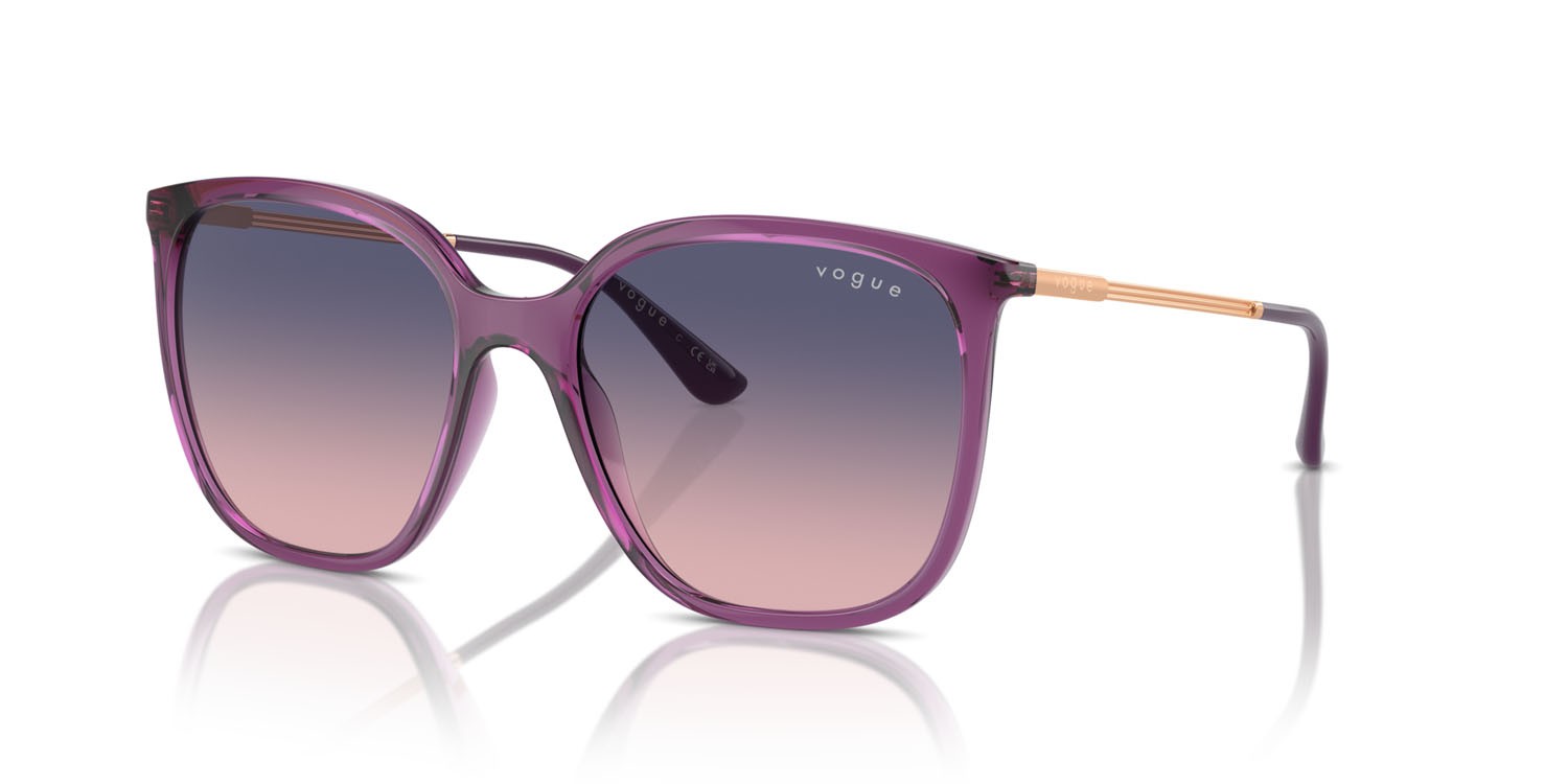 Sunglasses Vogue VO 5564S (3119I6) color viola trasparente shape square lenses rosa sfumato blu