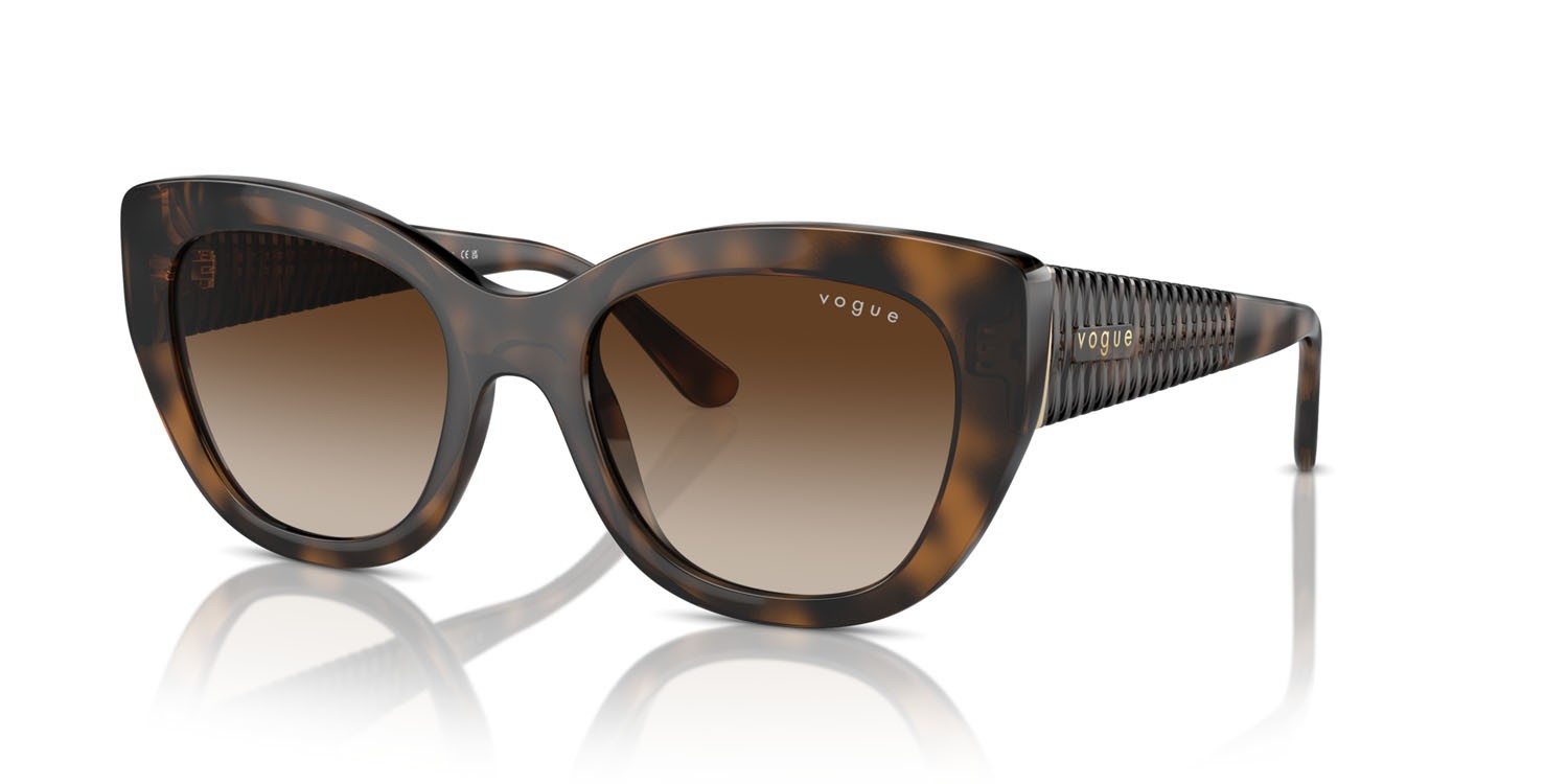Sunglasses Vogue VO 5567S (238613) color top havana scuro/marrone chiaro shape butterfly lenses marrone sfumato