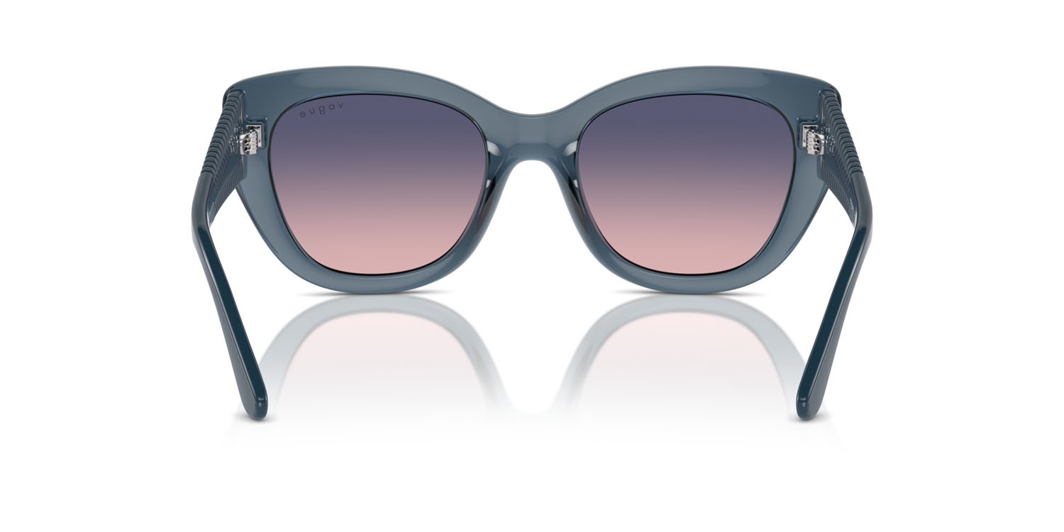 Sunglasses Vogue VO 5567S (2764I6) color blu trasparente shape butterfly lenses rosa sfumato blu