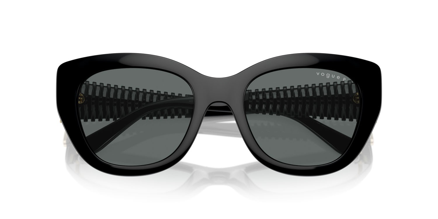 Sunglasses Vogue VO 5567S (W44/81) color nero shape butterfly lenses polarized grigio scuro