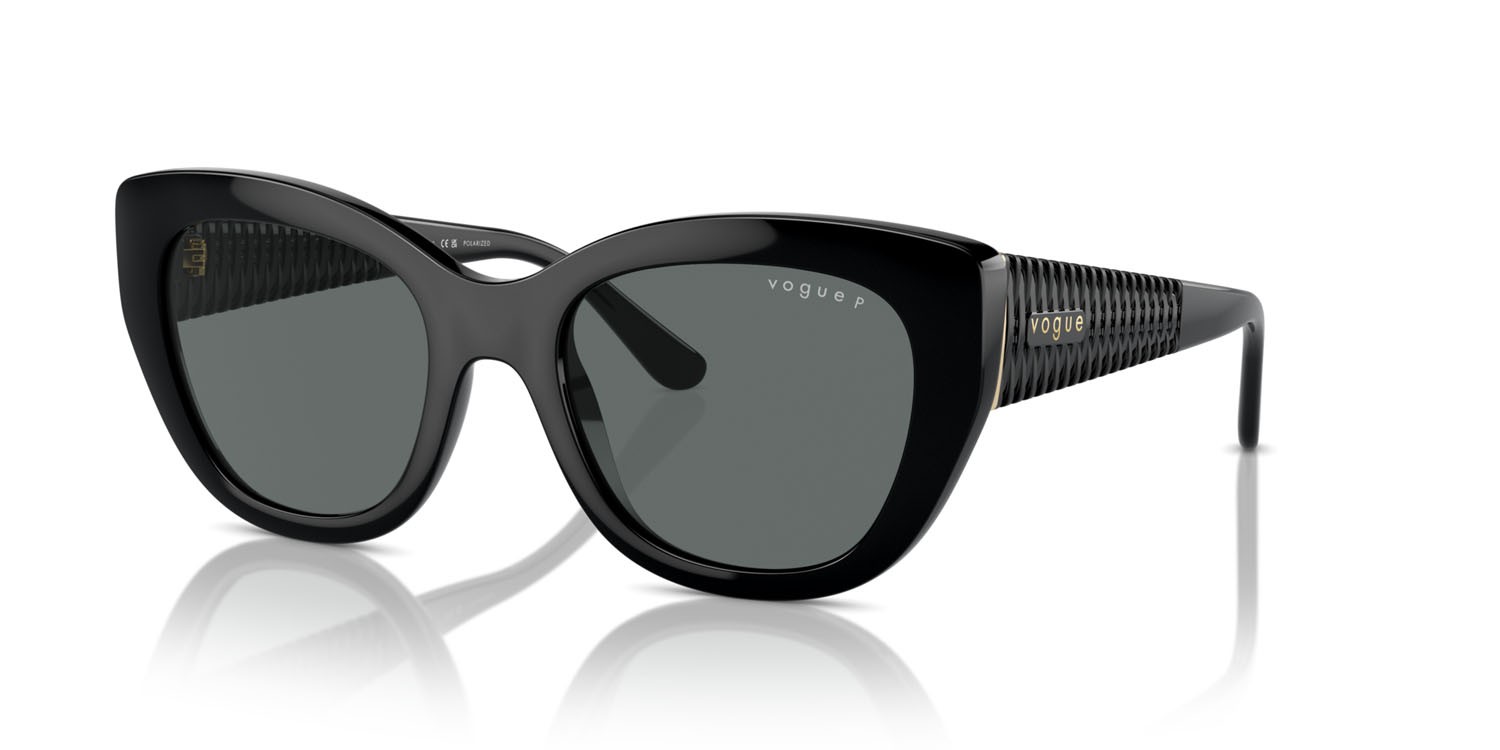 Sunglasses Vogue VO 5567S (W44/81) color nero shape butterfly lenses polarized grigio scuro