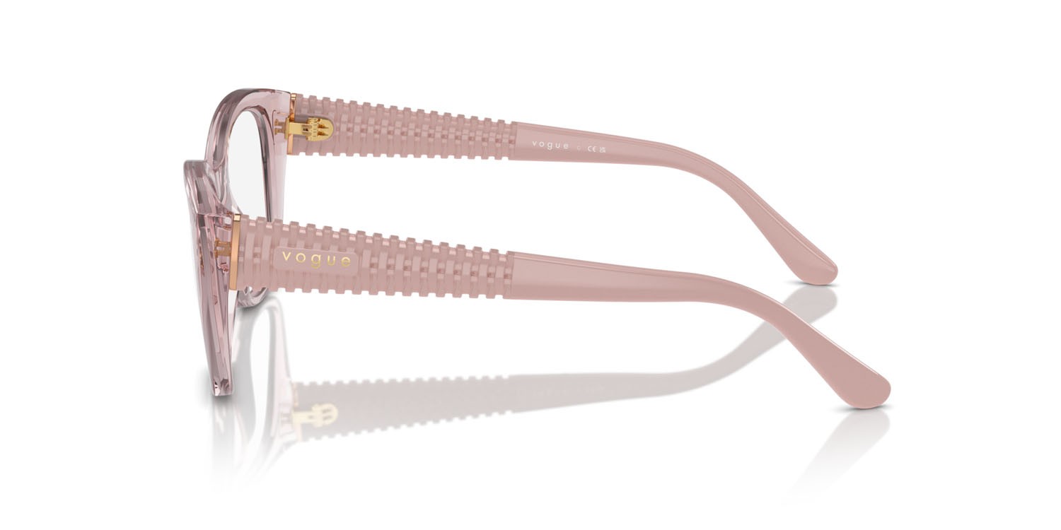 Eyeglasses Vogue VO 5569 (2942) color rosa trasparente shape cat eye lenses lente demo