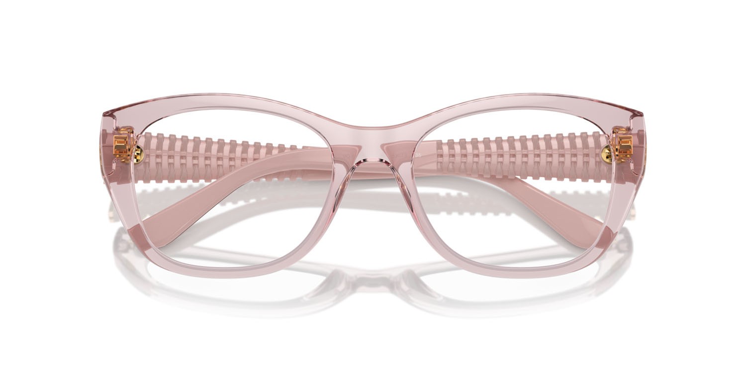 Eyeglasses Vogue VO 5569 (2942) color rosa trasparente shape cat eye lenses lente demo