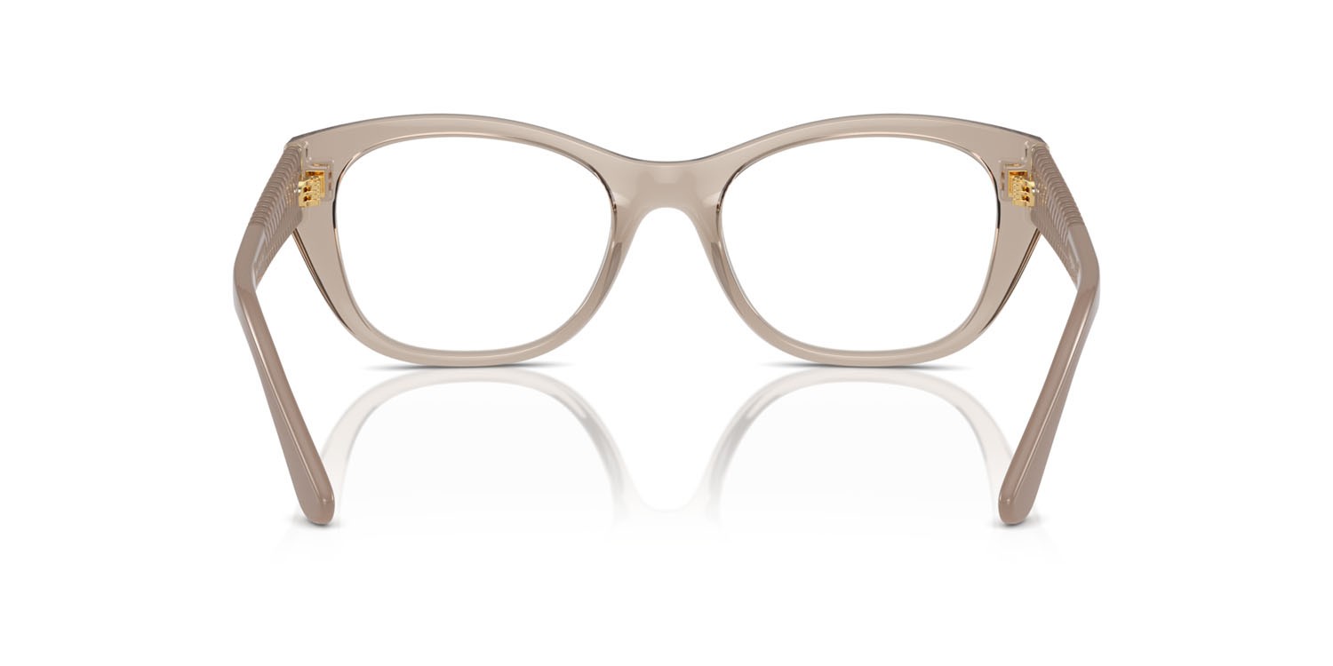 Eyeglasses Vogue VO 5569 (2990) color caramello trasparente shape cat eye lenses lente demo