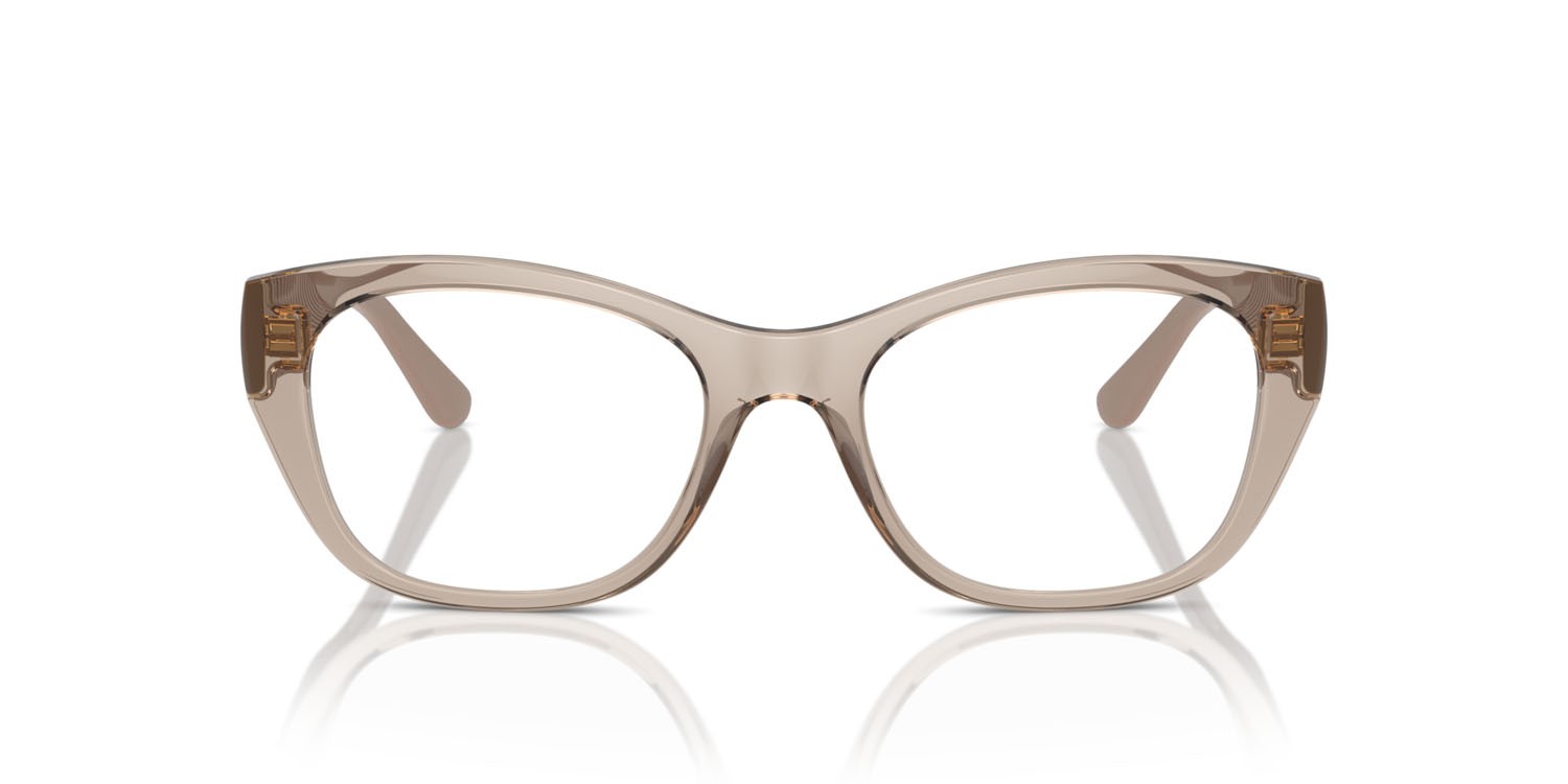 Eyeglasses Vogue VO 5569 (2990) color caramello trasparente shape cat eye lenses lente demo